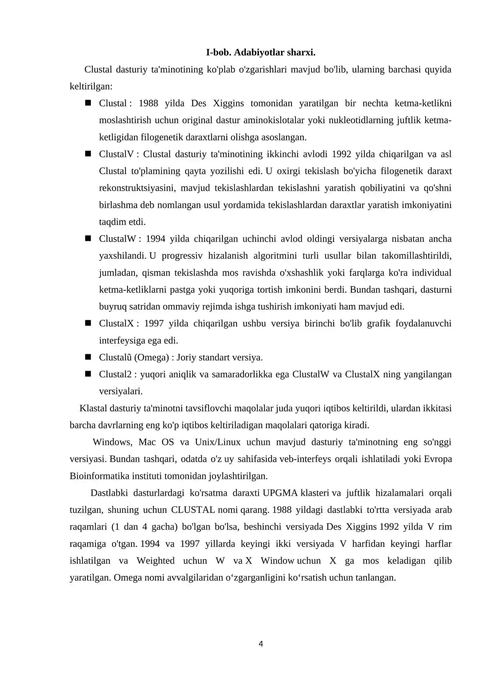 Zamonaviy bioinformatsion dasturlar 4