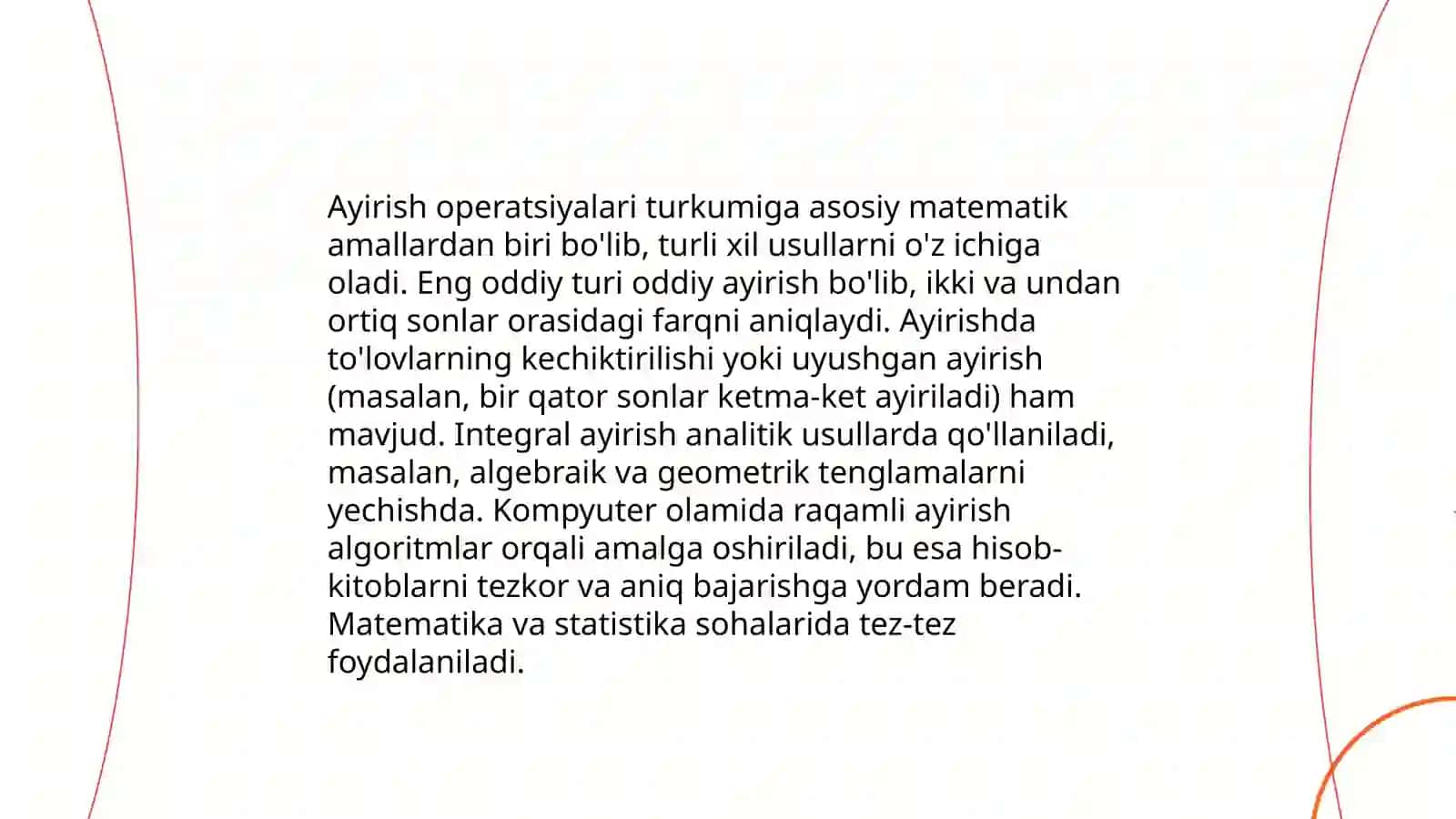 Ayirish tizimi 4