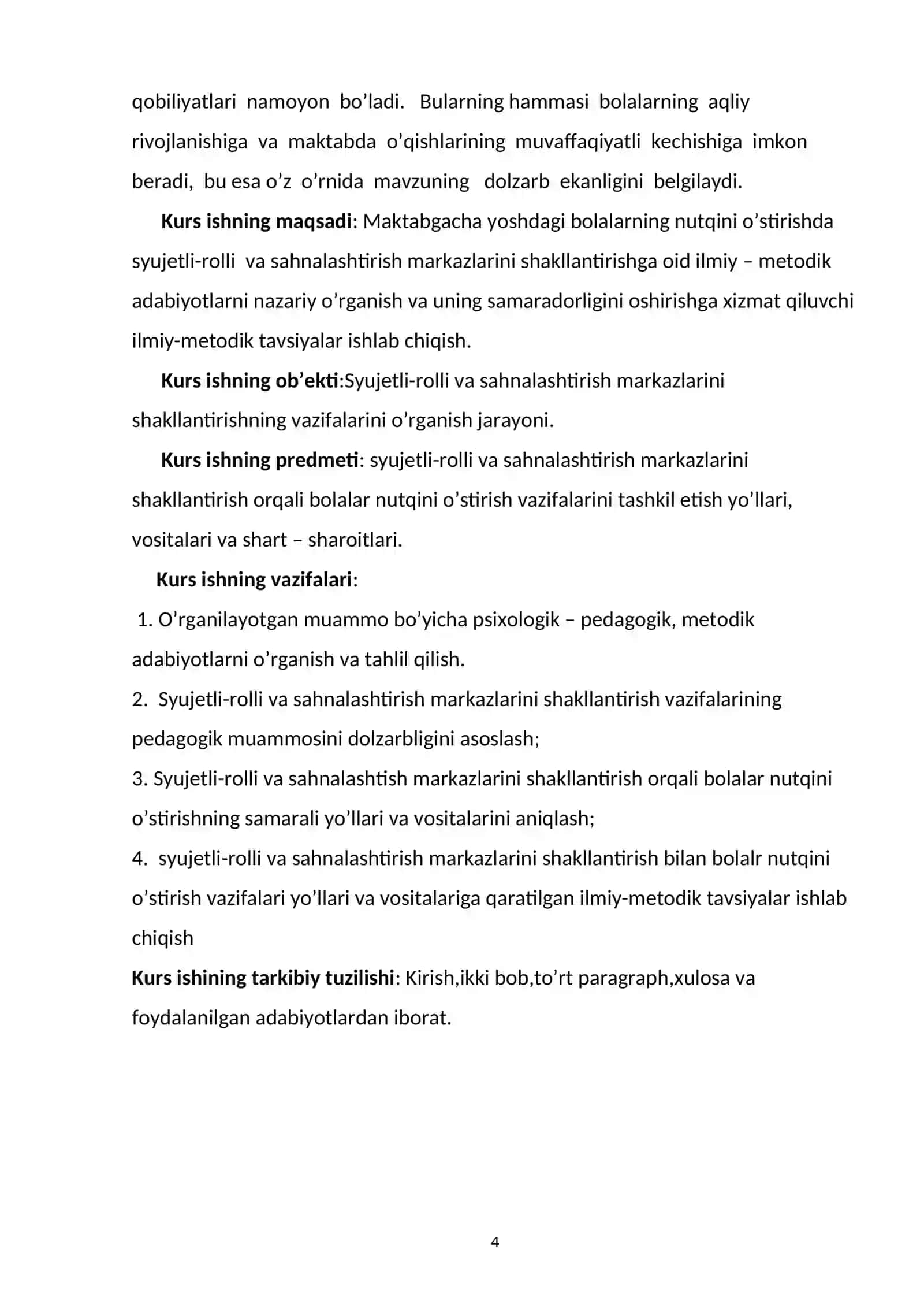 Syujetli-rolli va sahnalashtirish markazida bolalar nutqini o’stirish 4