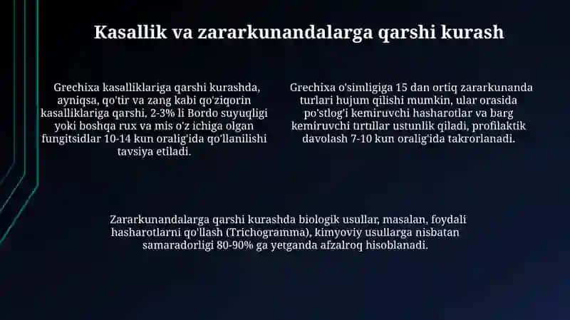 Grechixa yetishtirish va texnologik xarita tuzish 4