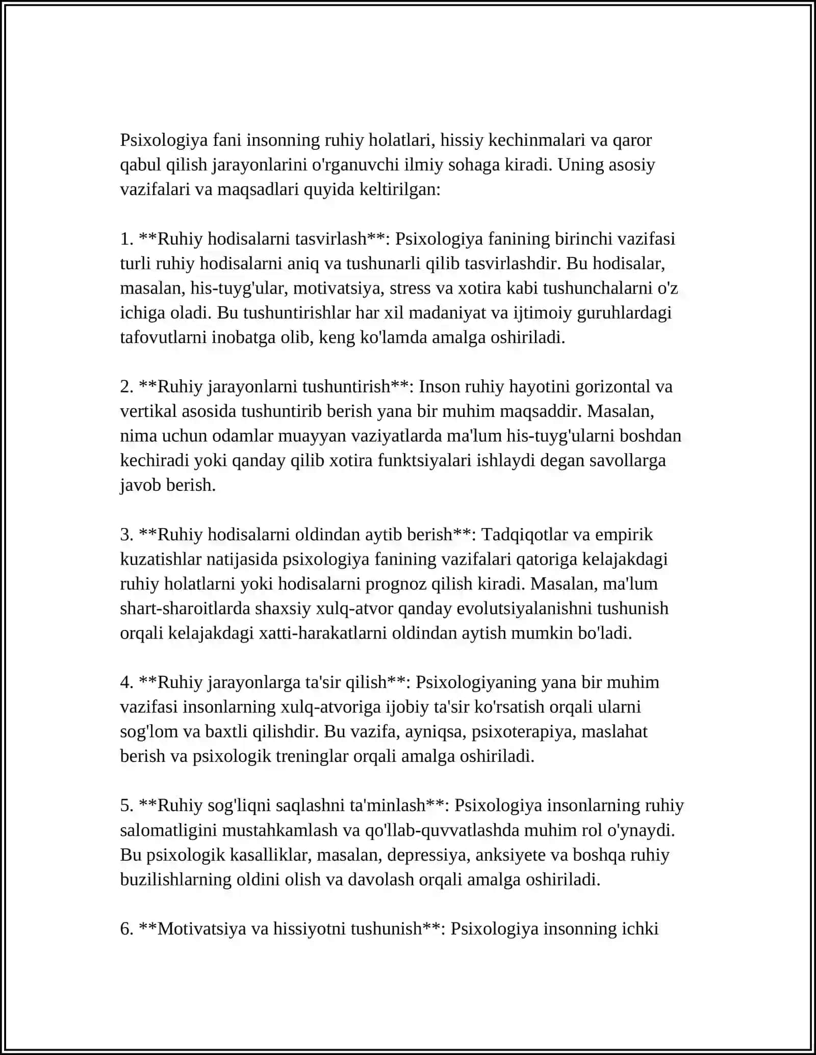 PSIXALOGIYA FANINING PREDMENTI,VAZIFALARI VA TADQIQOT METODLARI 4