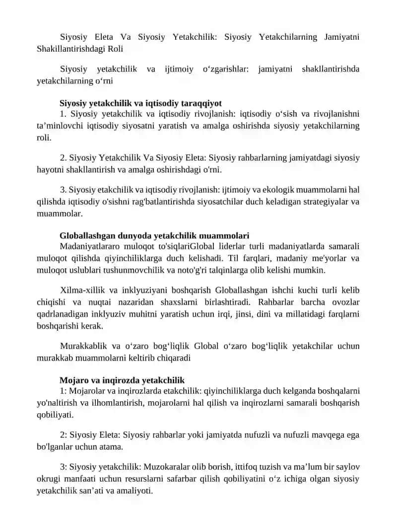 Siyosiy Eleta Va Siyosiy Yetakchilik 4