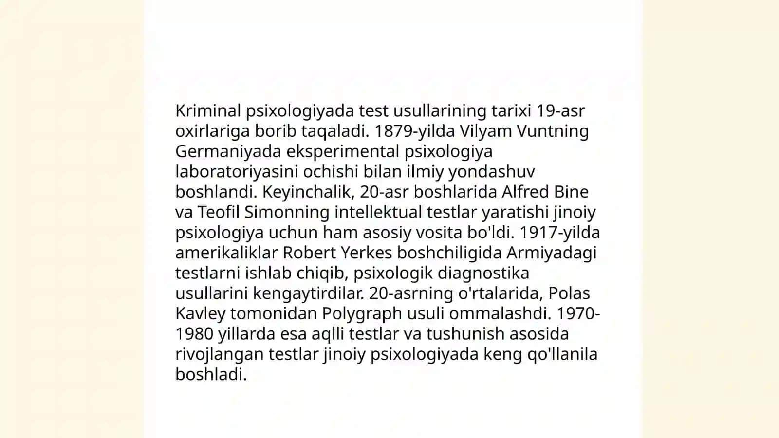 Yuridik va kriminal psixologiyaning psixodiagnostik va test usullari 4