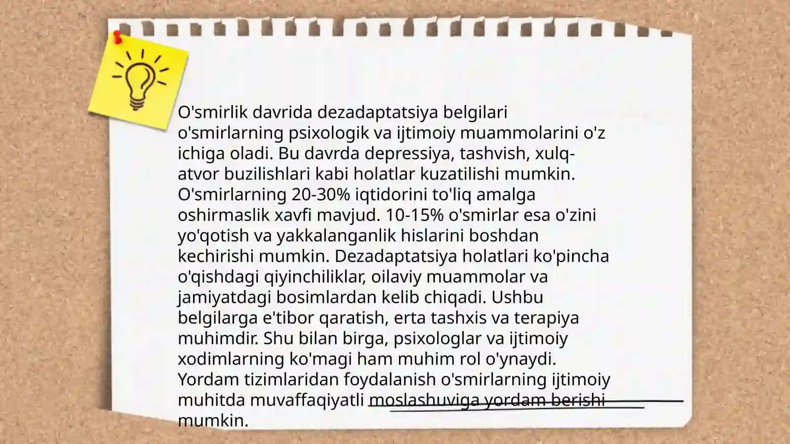 Dezadaptatsiya va uning oʻsmir xulqida namoyon boʻlishi 4