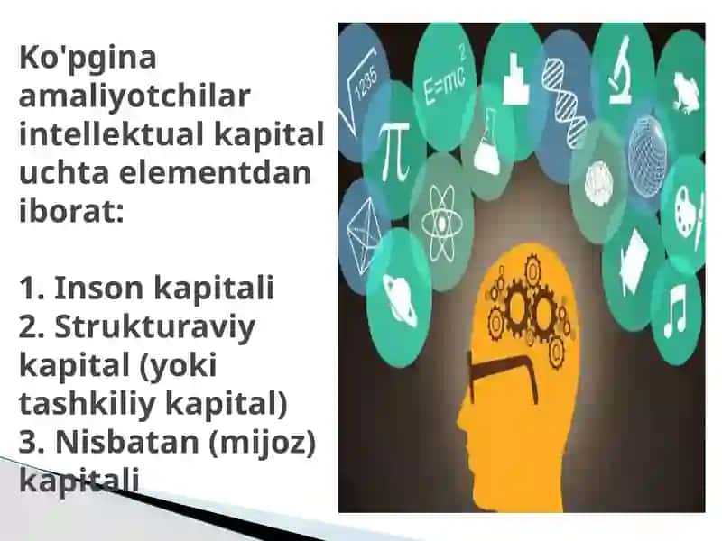 Intellektual kapital, aqliy mulklarni shakllantirish va boshqarish 4