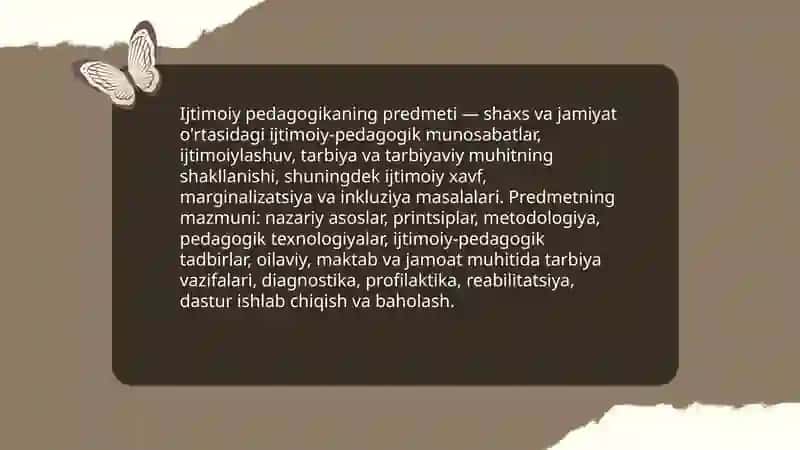 Ijtimoiy pedagogikaning maqsadi va predmeti 4