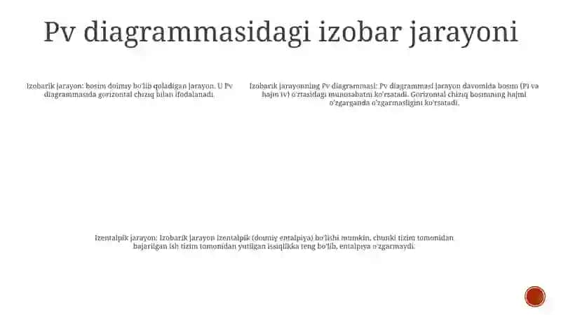 Izobar Jarayon. Jarayonning Pv Va Ts – Diagrammalari 4
