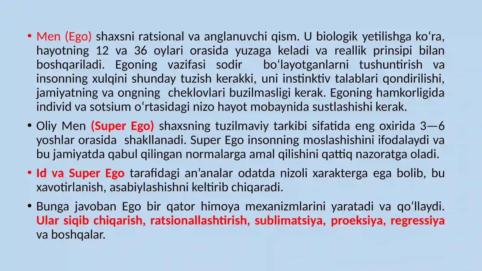SHAXS RIVOJLANISHI SIFATIDA PSIXIKRIVOJLANISHNING PSIXOANALITIK YO‘NALISHI 4