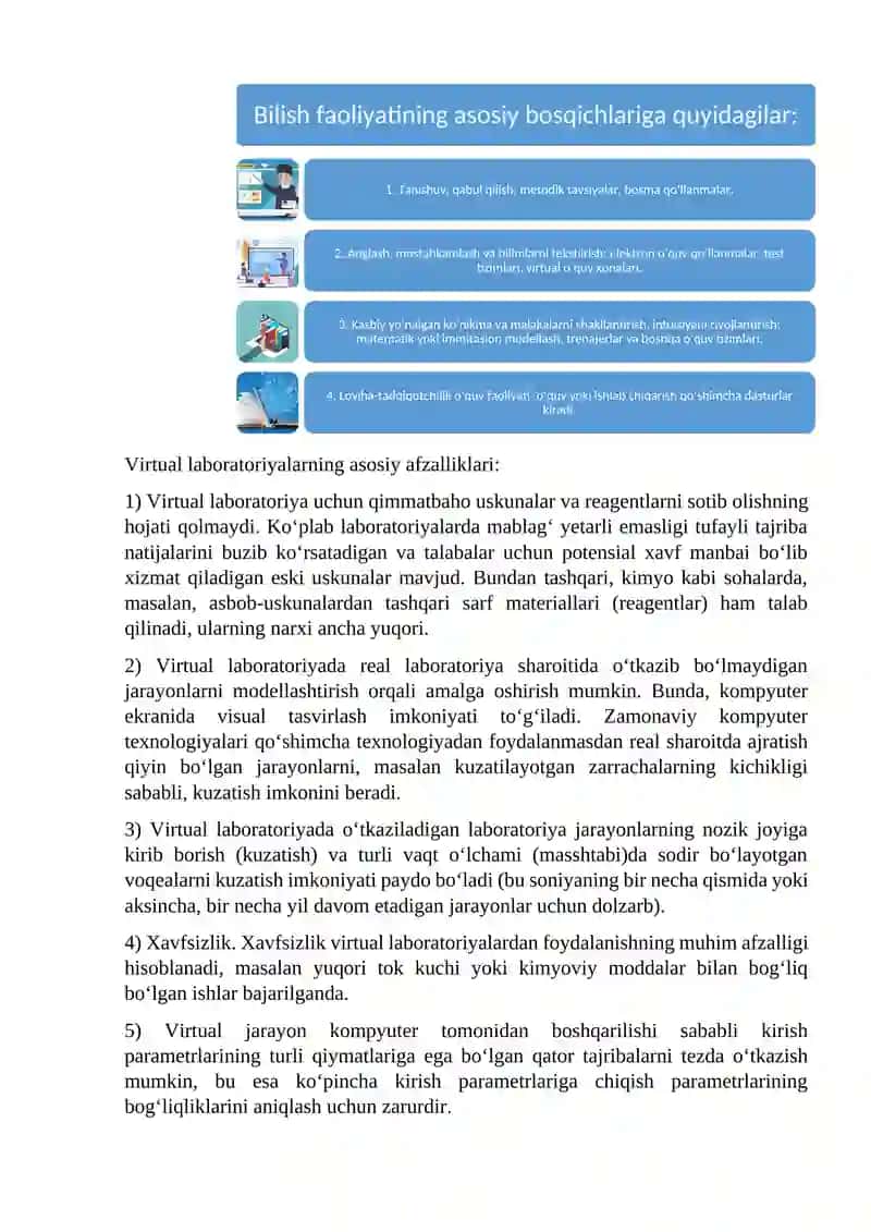 Virtual labaratoriyalar. O’quv jarayonida simulyatorlardan foydalanish 4