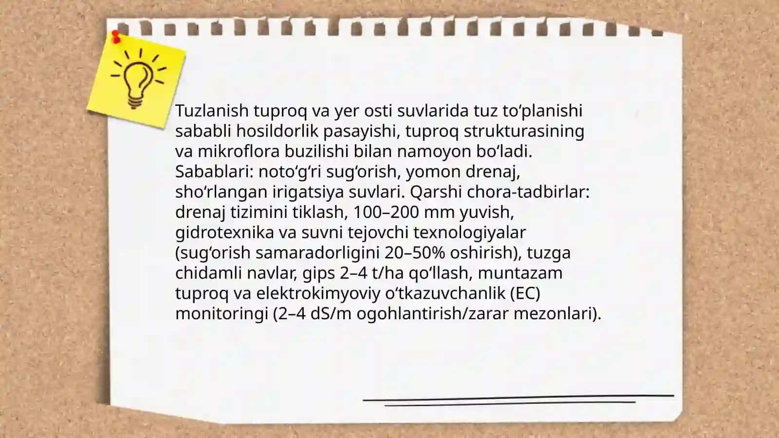Tuproq degradatsiyasi muammolari va atrof-muhit muhofazasi 4