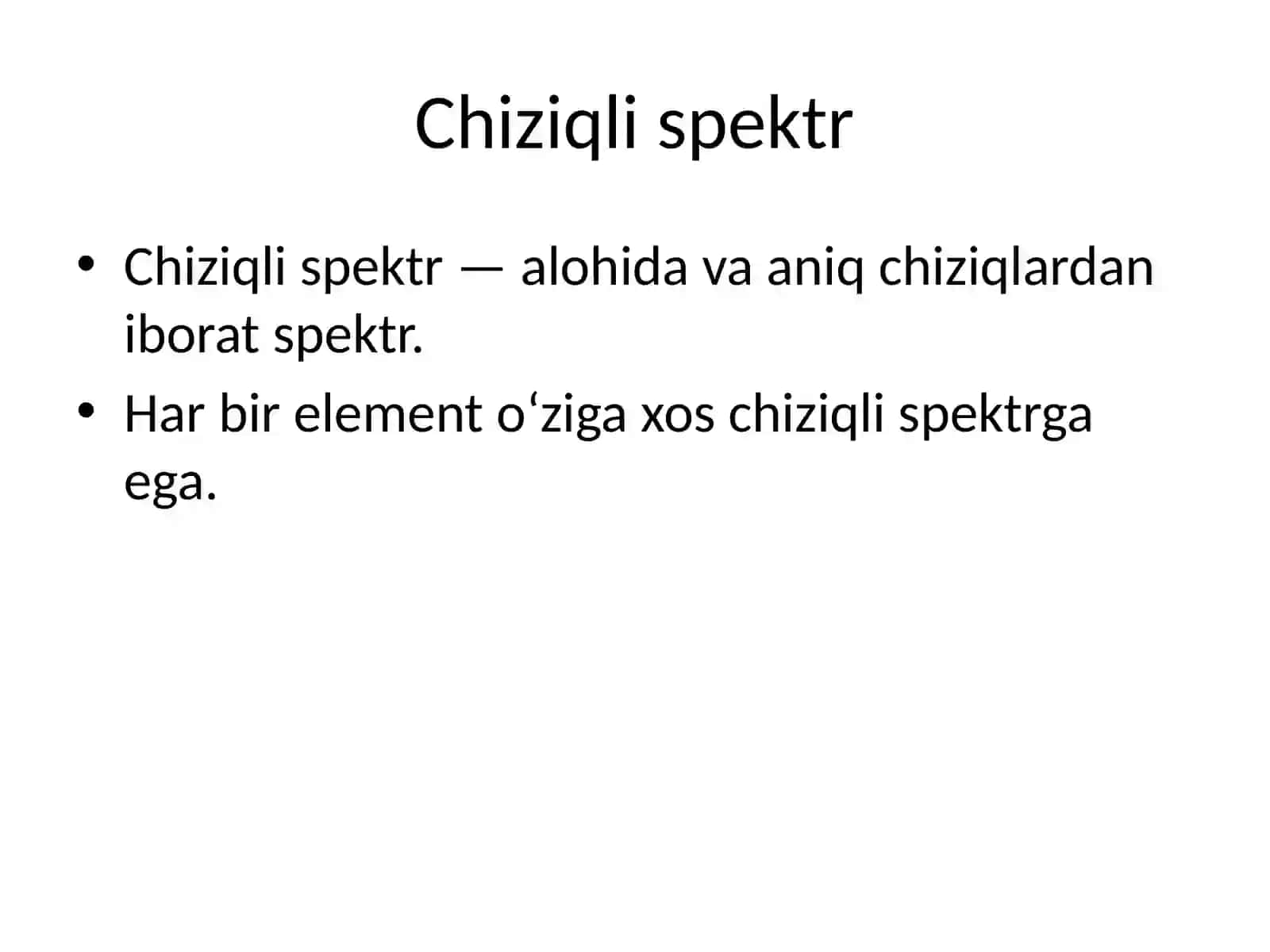 Atomning chiziqli spektrlari 4