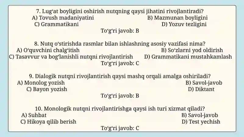 Nutq o’stirish fanidan tayyorlagan mustaqil taʼlimi 4