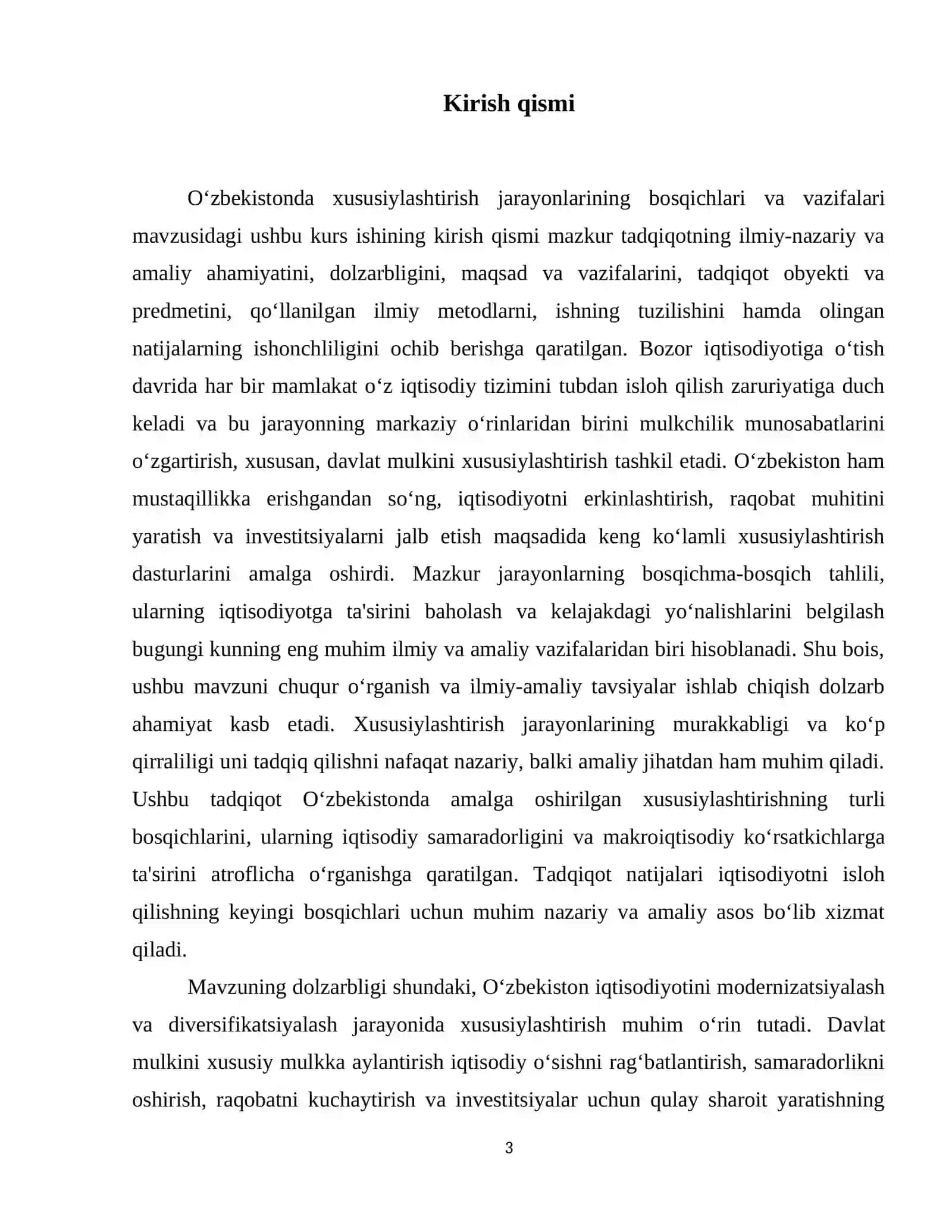 O'zbekistonda xususiylashtirish jarayonlarining bosqichlari va vazifalari 4