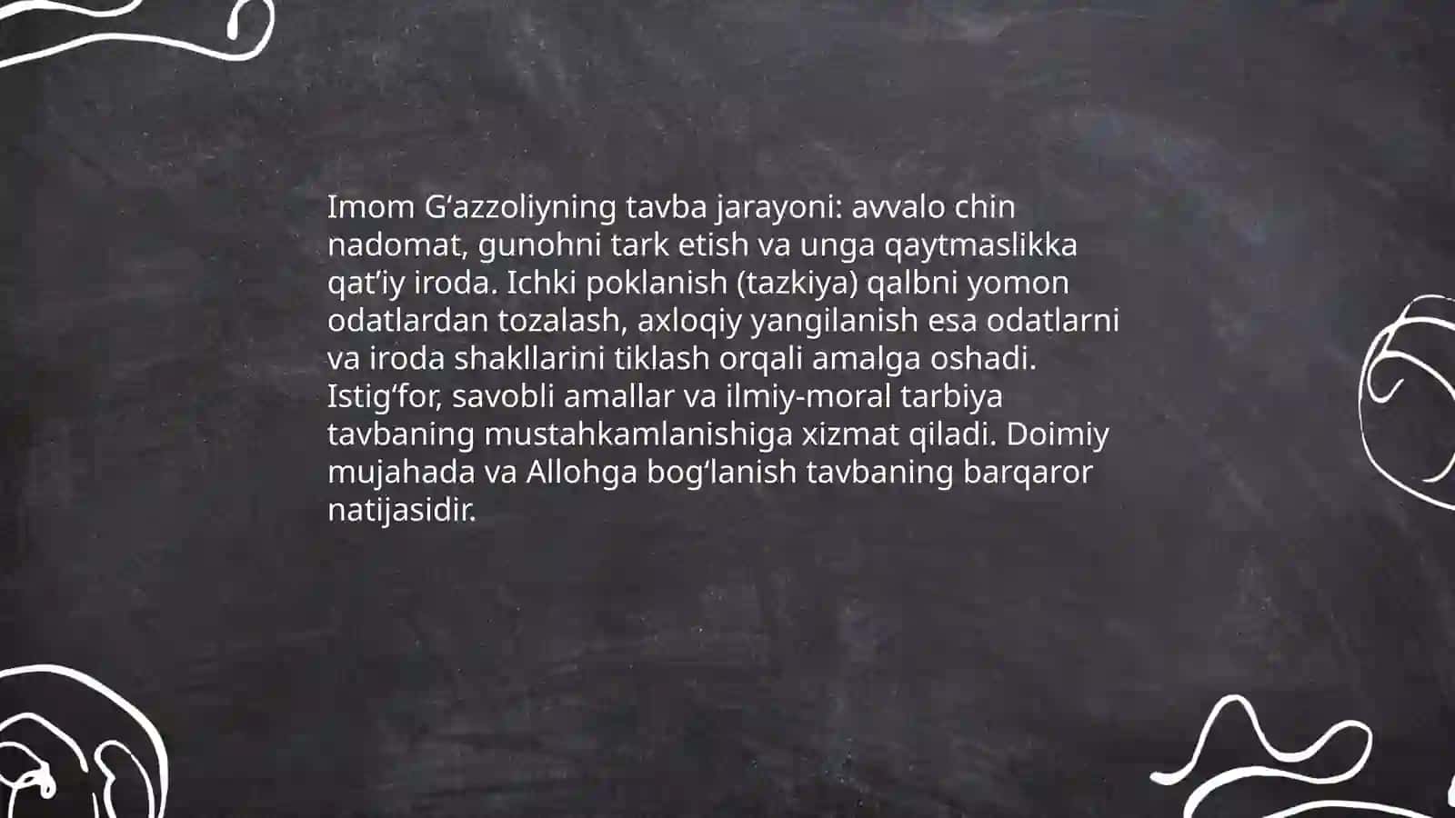 Gʻazzoliyning "Tavba" asarida tavba maʼnosi va uning maʼnaviy-axloqiy konteksti 4