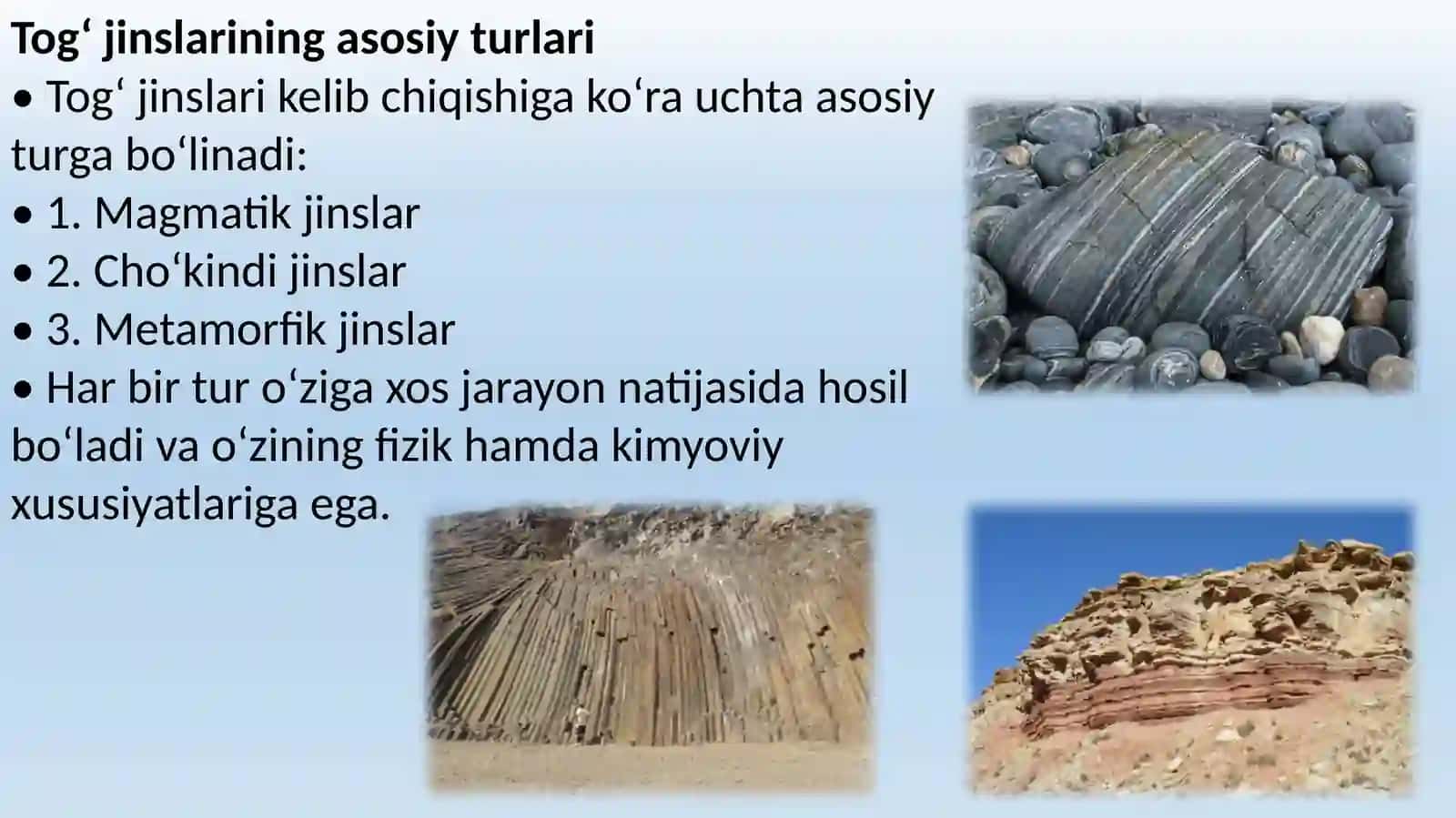 TOG’ JINSLARI VA MINERALLAR BILAN TANISHISH MAQSADIDA GEOLOGIYA MUZEYIGA TASHRIF 4