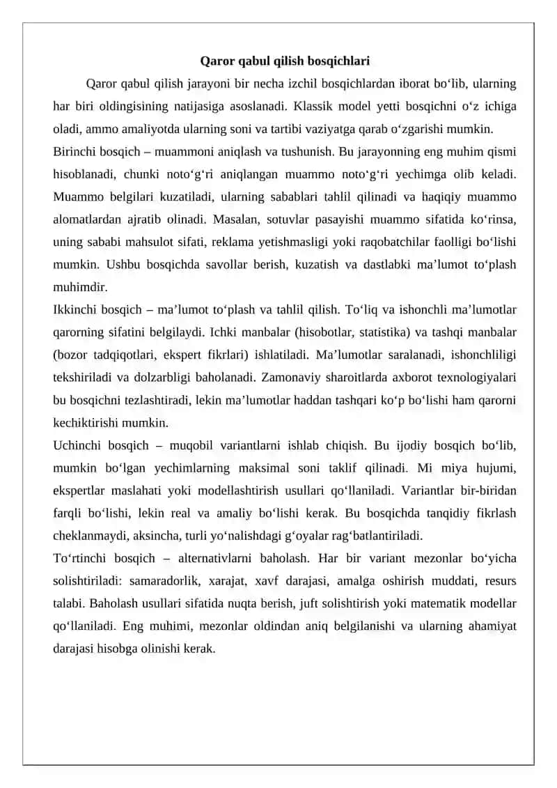 To‘g‘ri qaror qabul qilish ko‘nikmalarini rivojlantirish 4