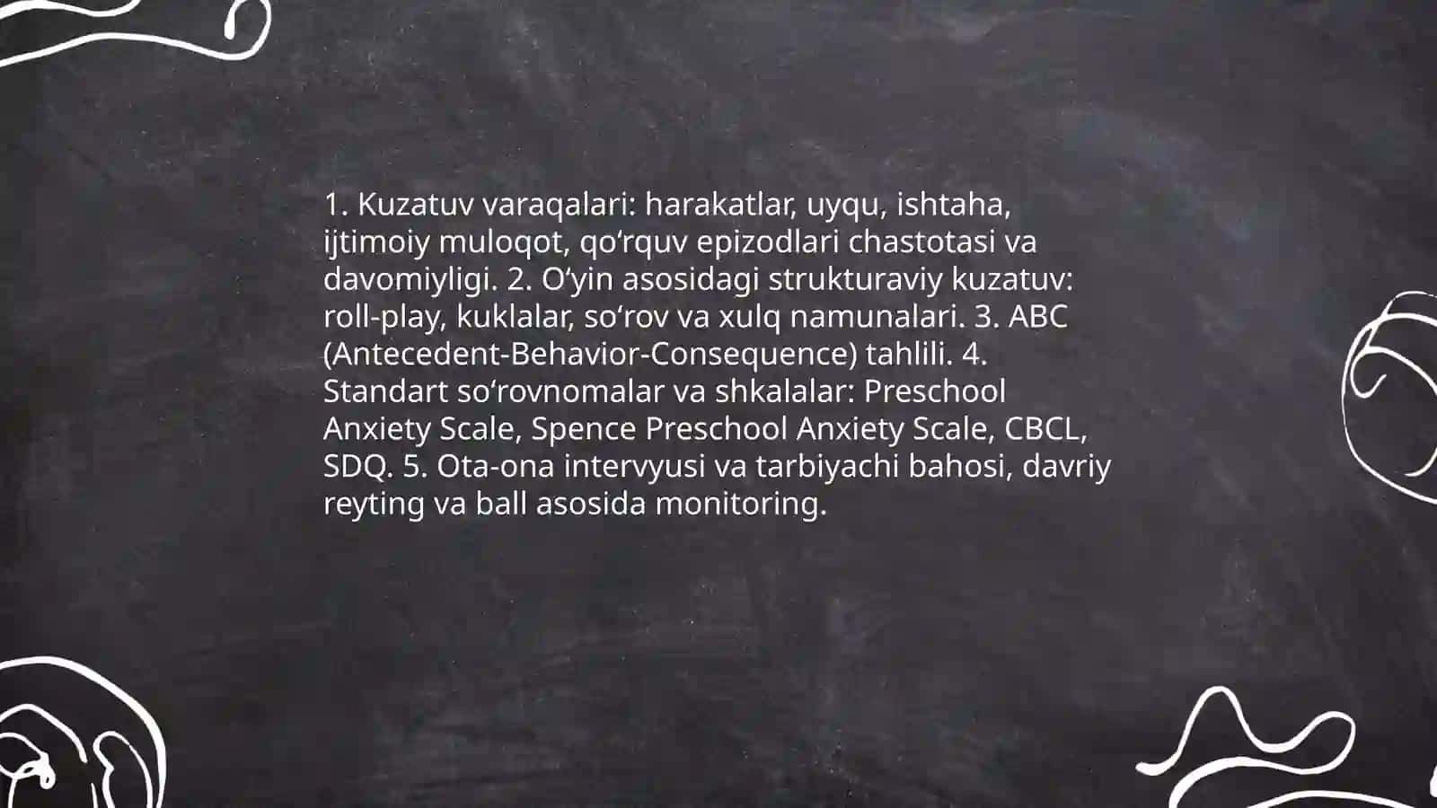 3-5 yoshli bolalarda qurquv va xavotir holatlarini kuzatish va bartaraf etishda psixologik texnikalar 4