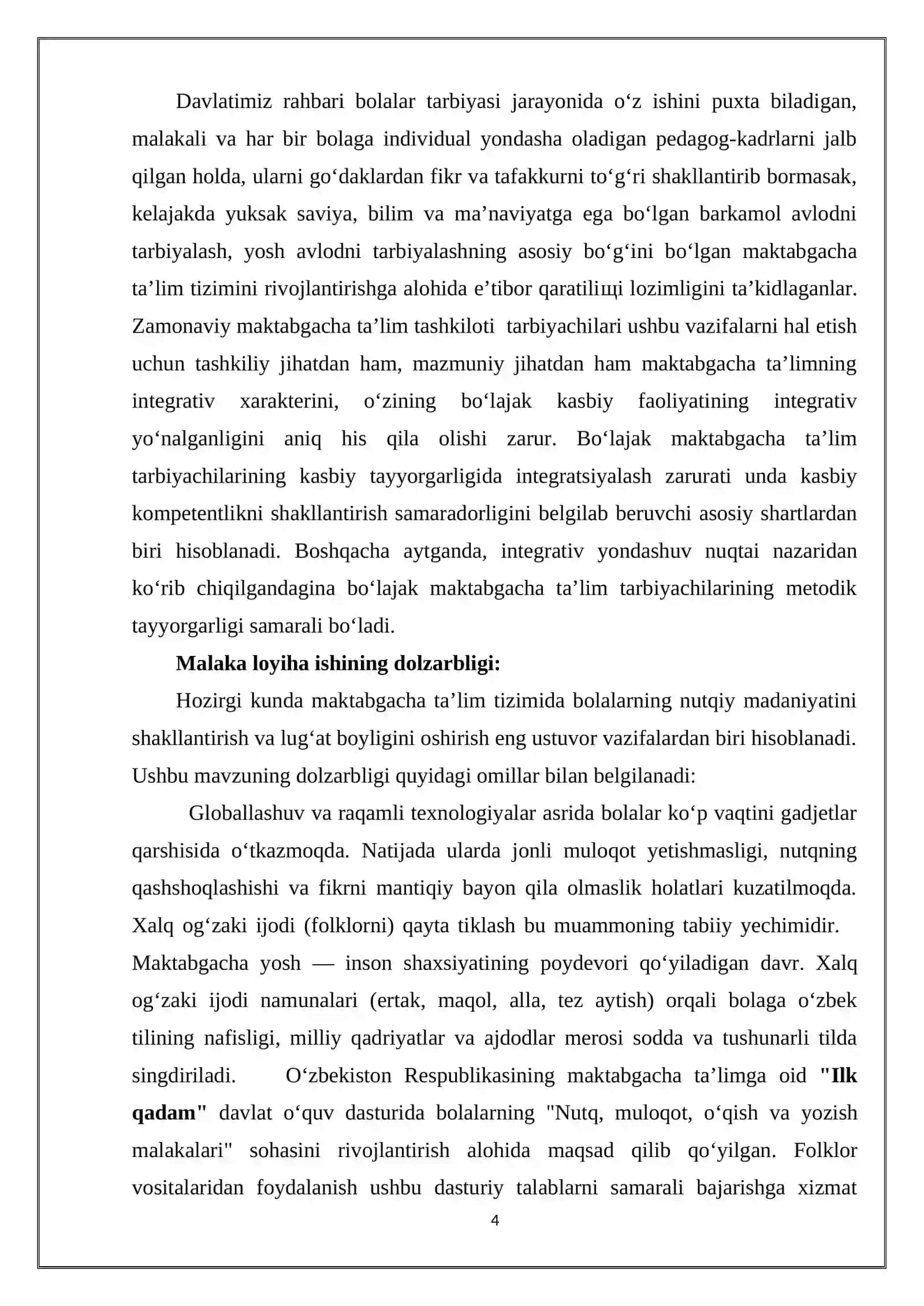 Maktabgacha ta'lim tashkilotida Bolalar nutqini shakllantirishda xalq og'zaki ijodidan foydalanish 4