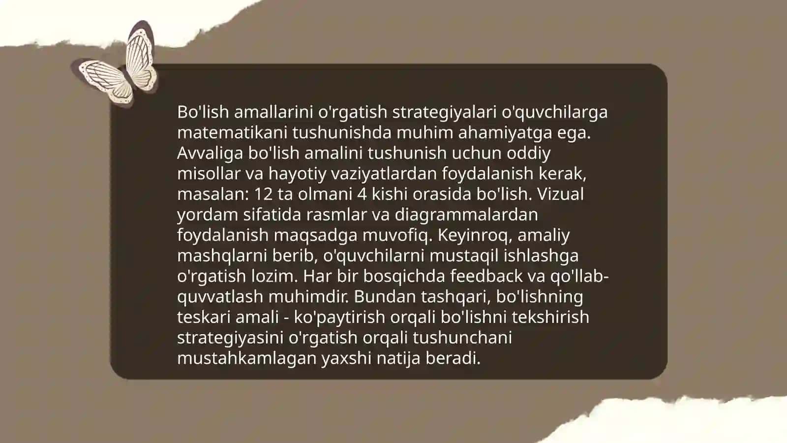 Koʻpaytirish va boʻlish metodikasi 4