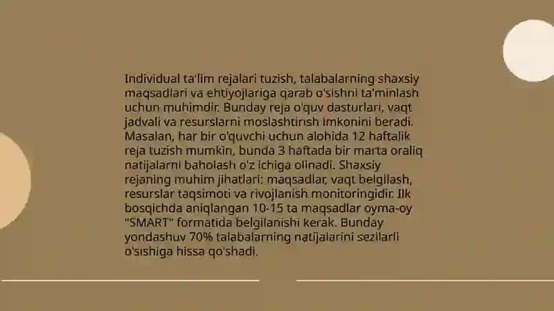Maxsus ta'lim dasturlarini yaratish 4