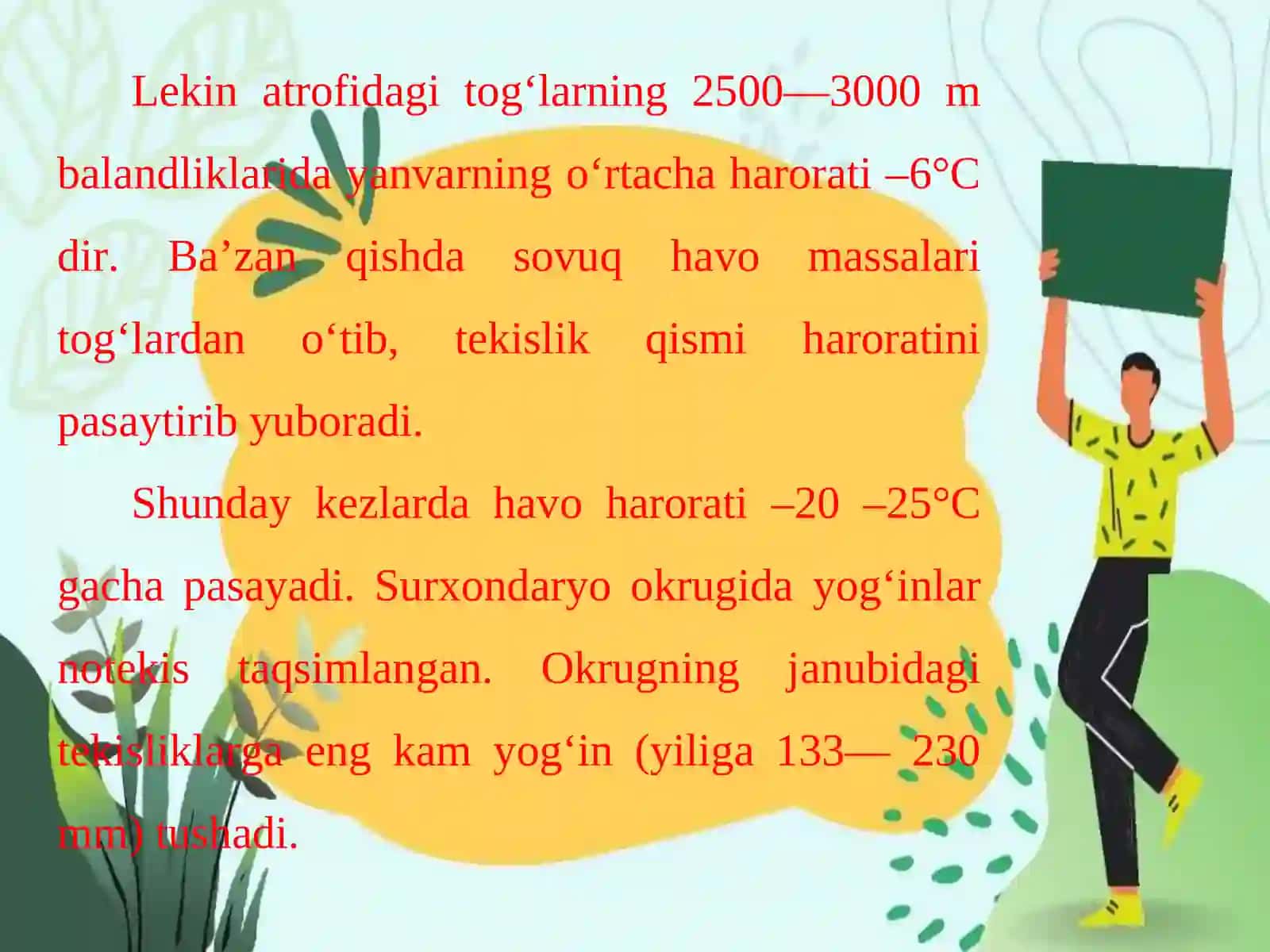 Iqlimi, suvlari, tuproqlari va hayvonot dunyosi 4