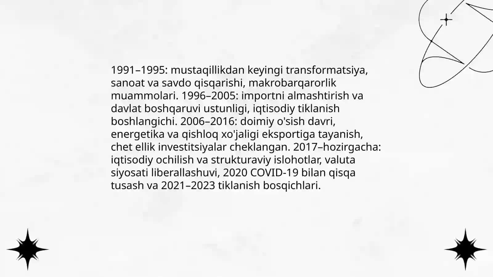 Iqtisodiy sikllar nazariyasi va O'zbekiston iqtisodiyotidagi tebranishlar 4