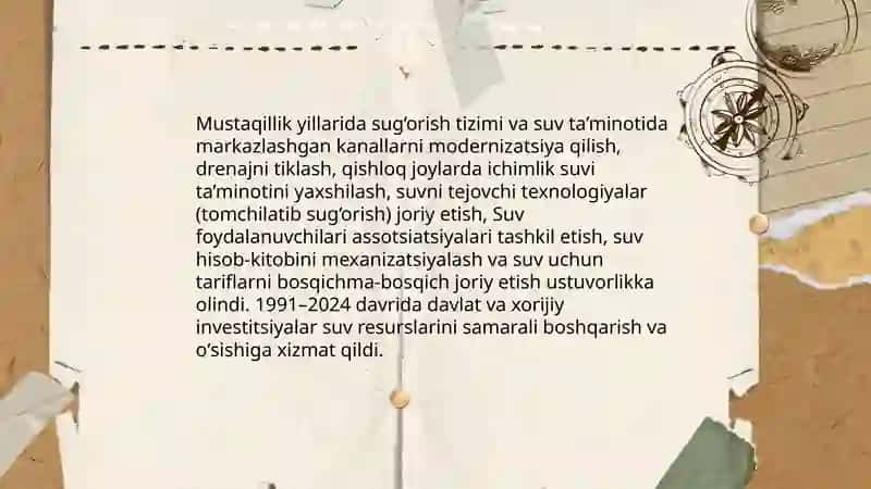 Mustaqillik yillarida qishloq xo‘jaligi va sanoat sohasidagi o‘zgarishlar 4