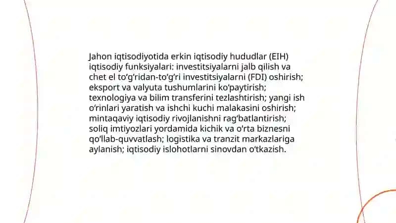 Erkin iqtisodiy hududlar: atama va rivojlanish tarixi 4