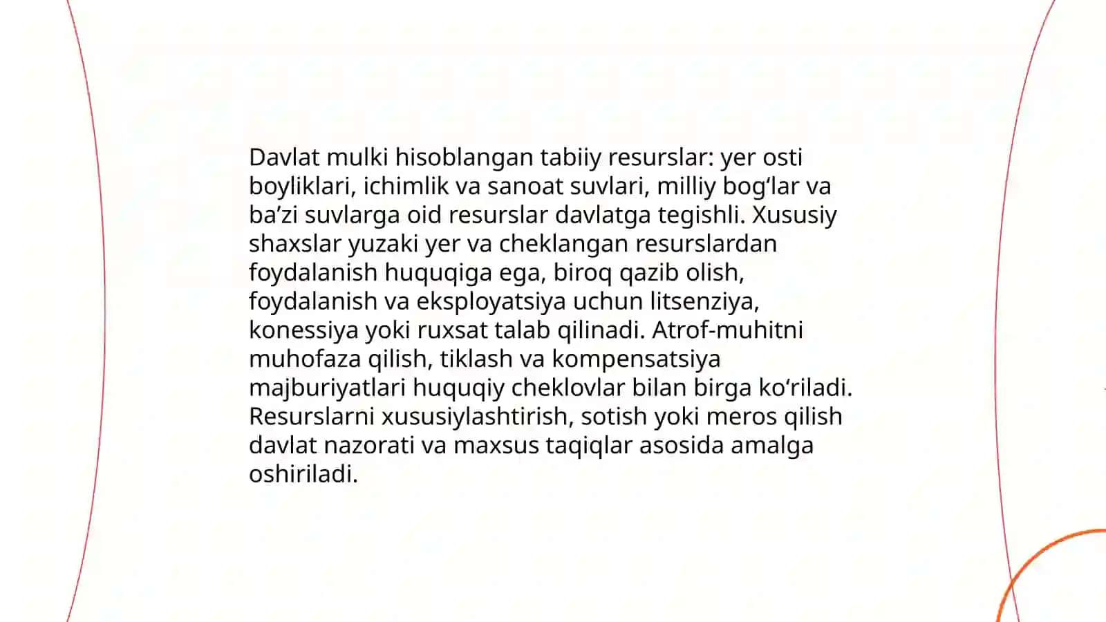 Tabiiy resurslarga nisbatan mulkchilik huquqi va ekologik konsepsiyalar 4
