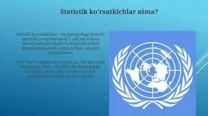 Statistika koʻrsatkichlariga qoʻyiladigan asosiy talablari 4