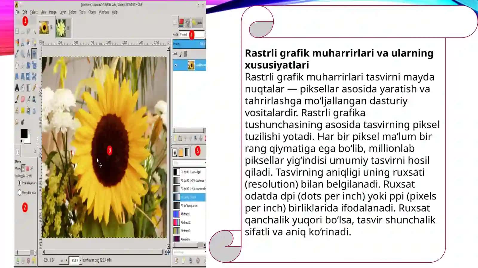 Rastrli va vektorli grafik muharrirlari va ular bilan ishlash 4
