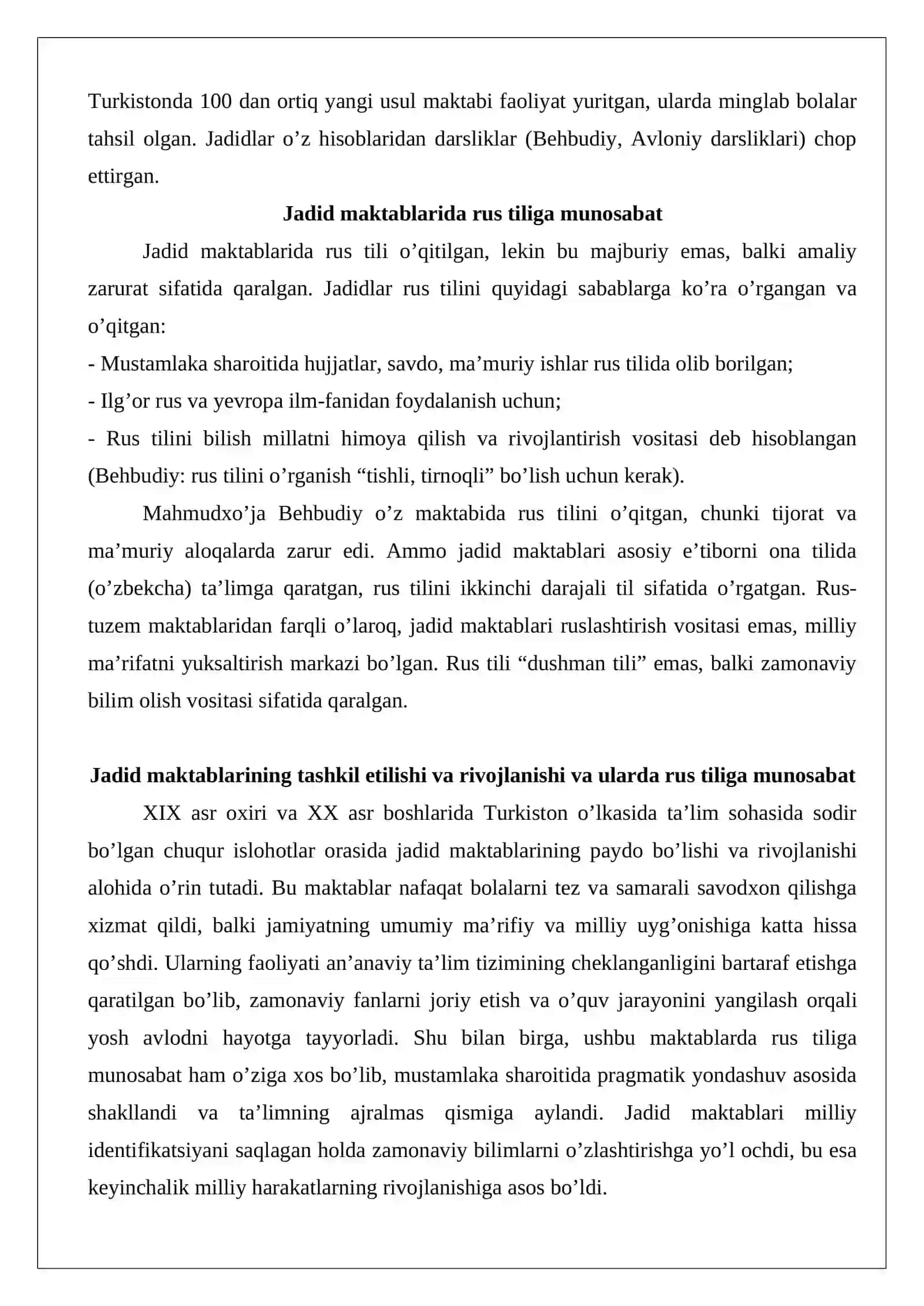 Jadid Maktablarining Tashkil Etishishi va Rivojlanishi 4