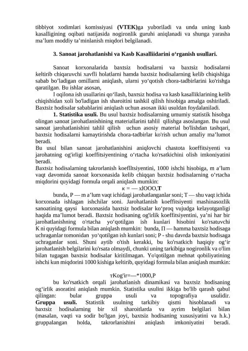 Ishlab chiqarishda sodir bo’ladigan baxtsiz xodisalar va kasb kasalliklari 4