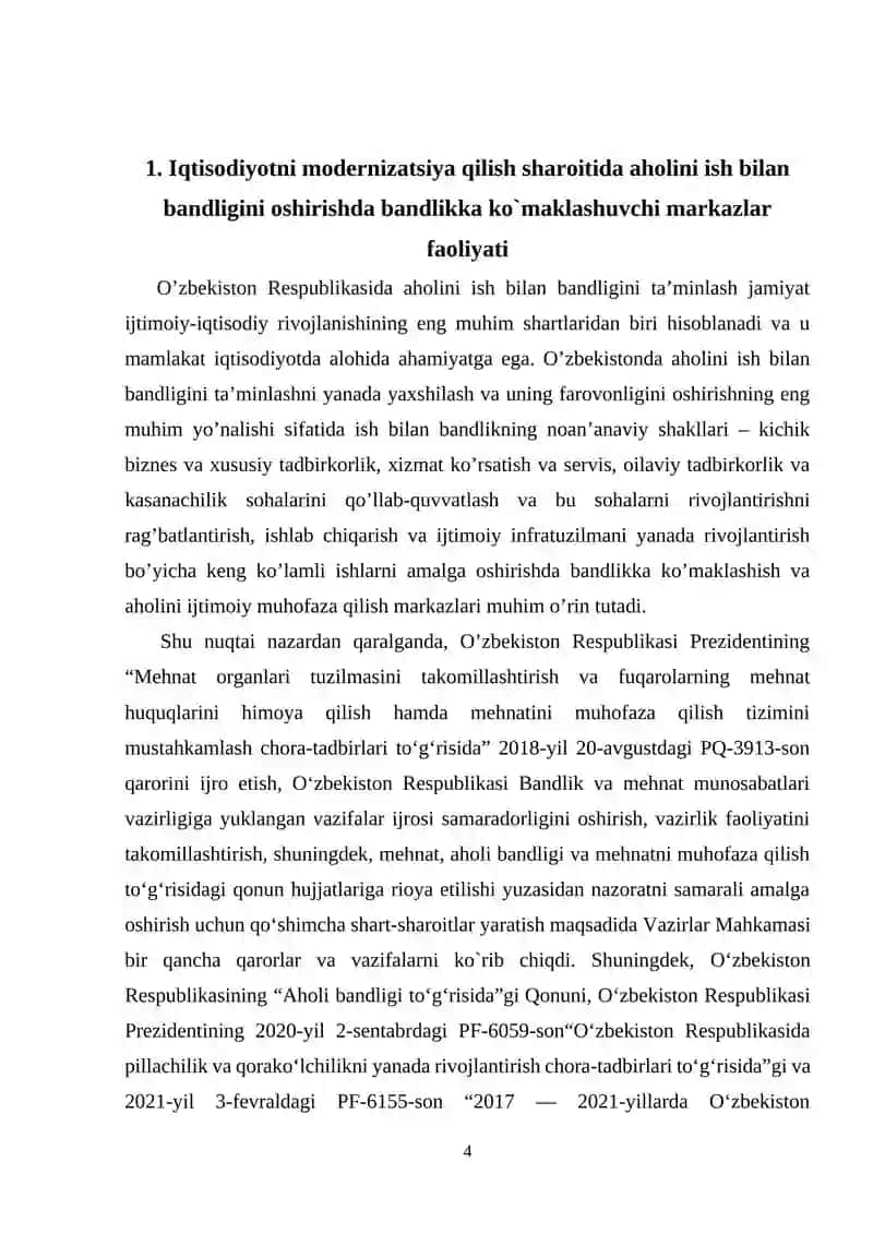 Bandlikka ko`maklashuvchi markazi malakaviy amaliyot hisoboti 4