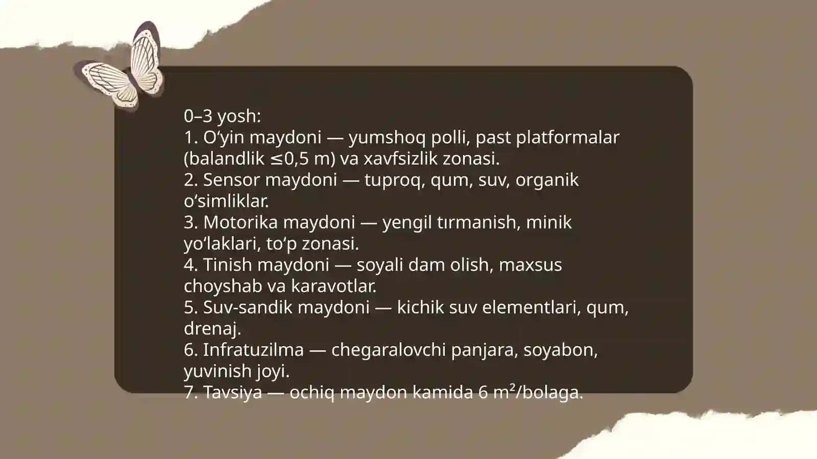 Turli yosh guruhlarida yer maydonchalarini tashkil etish va uning turlari 4