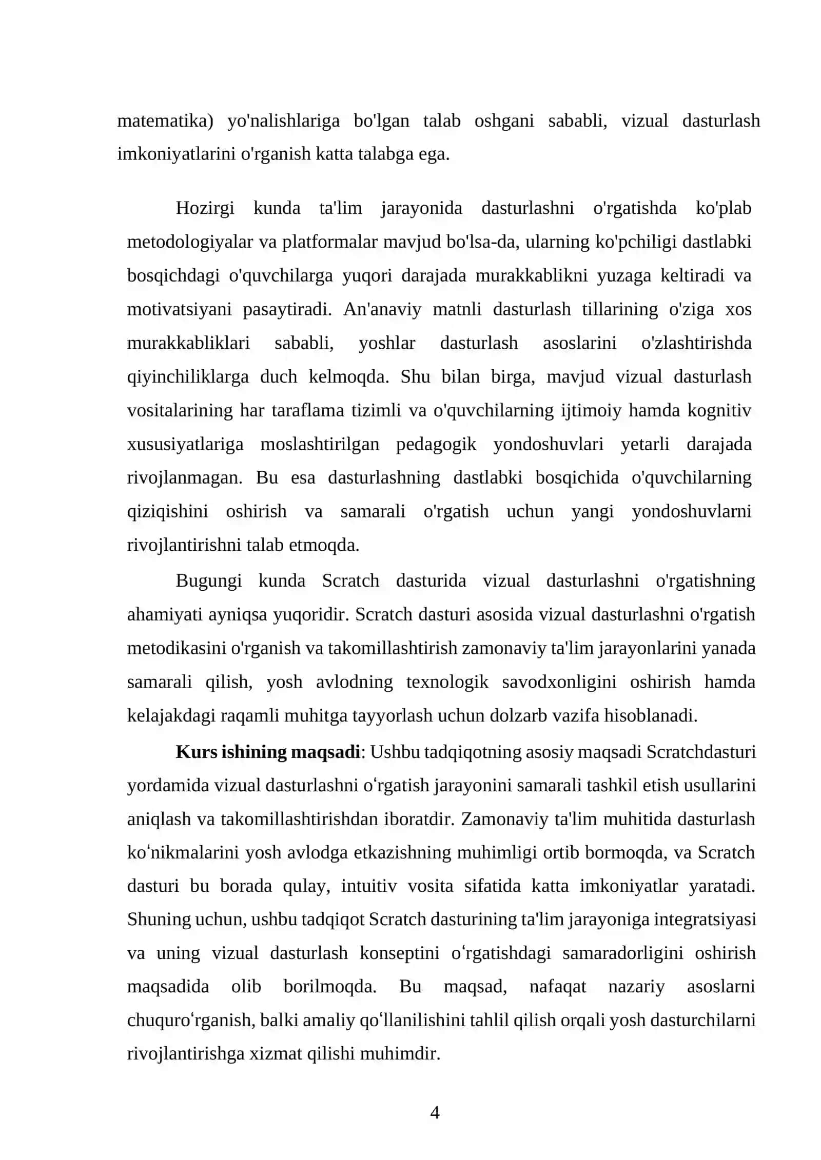 Scratch dasturida vizual dasturlashni oʻrgatish 4