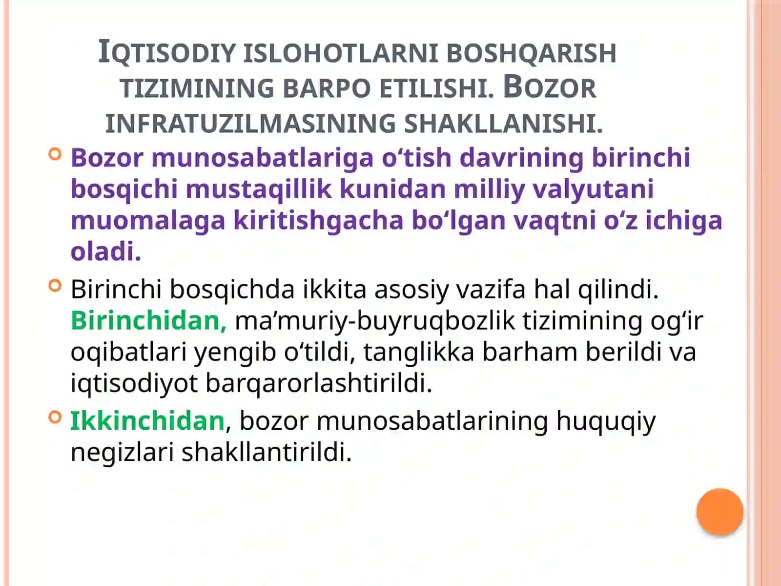 O‘zbekistonda Iqtisodiyislohlar Vaijtimoiy Siyosat 4