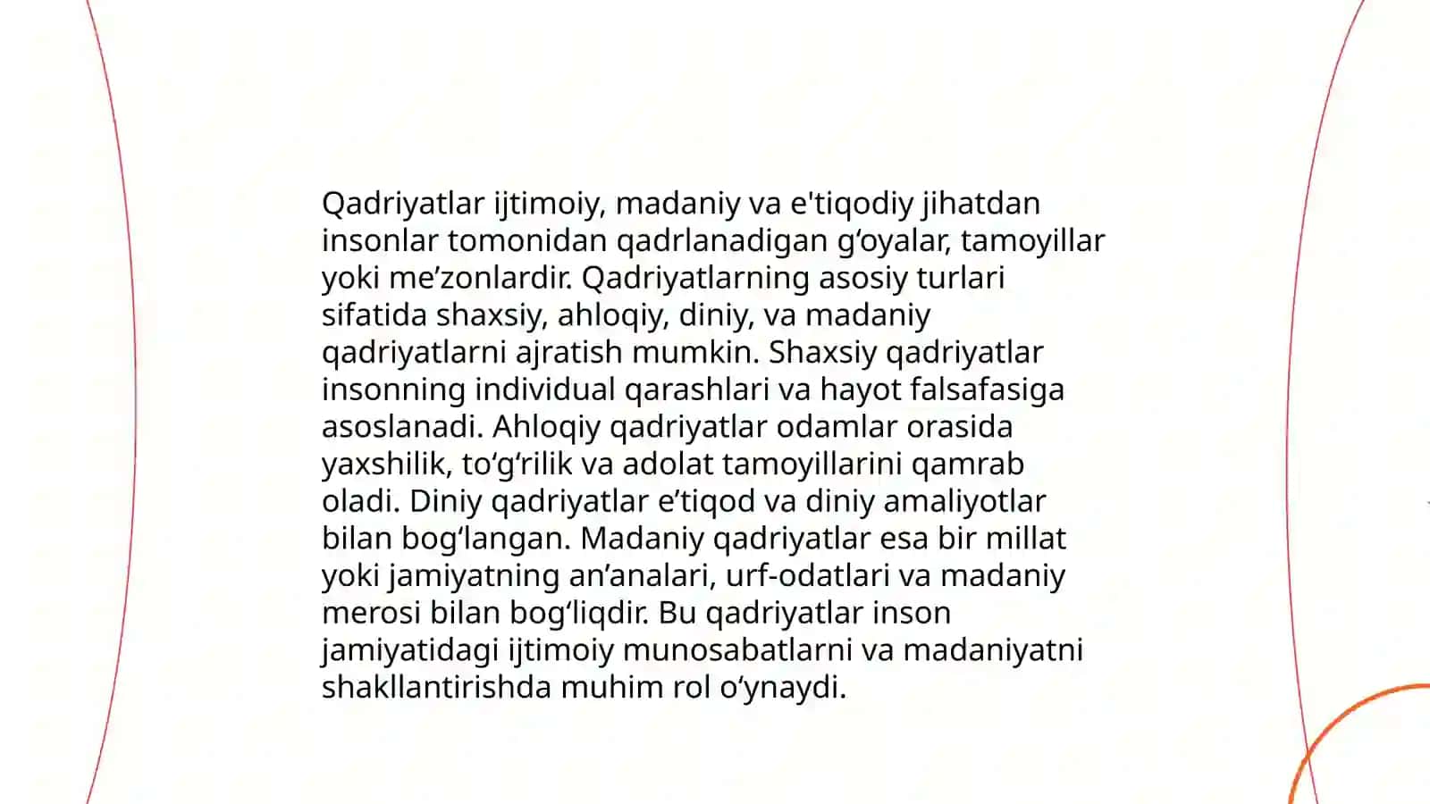 Qadriyat tushunchasining ma'nosi va uning tavsifi 4