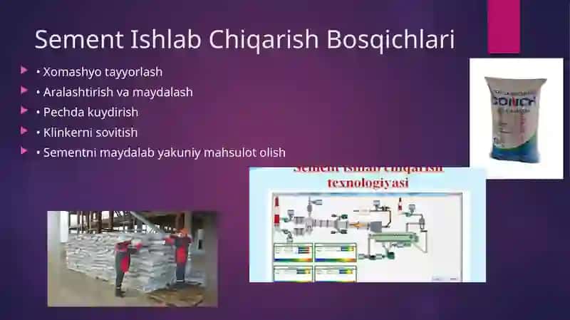 Sement Ishlab Chiqarishda Kimyoviy Birikmalar 4