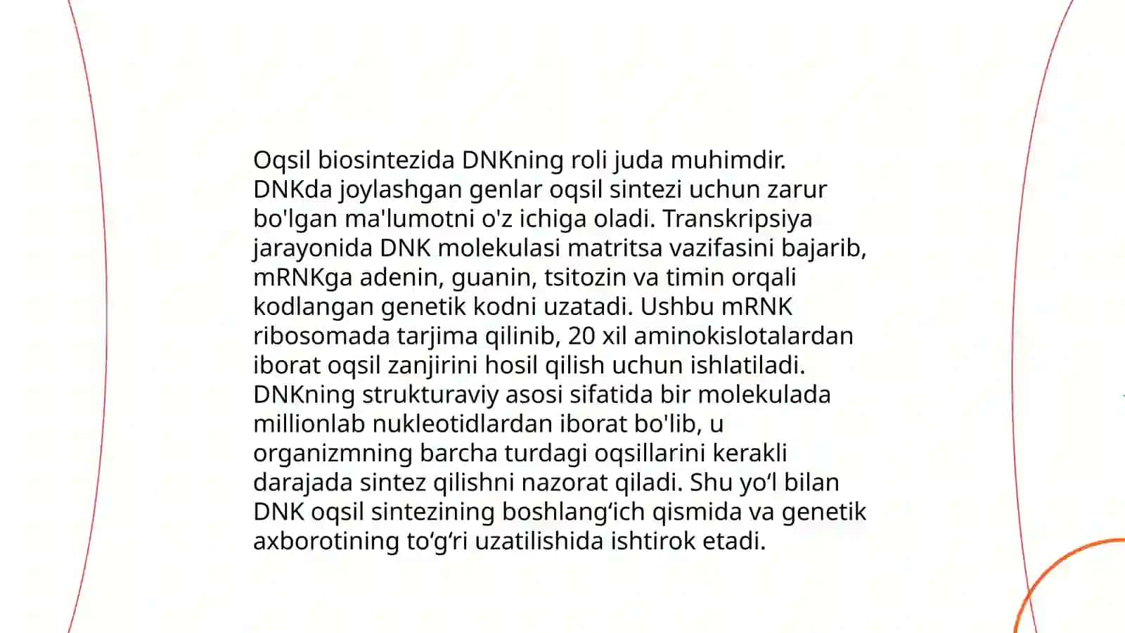Oqsil biosintez jarayoni 4