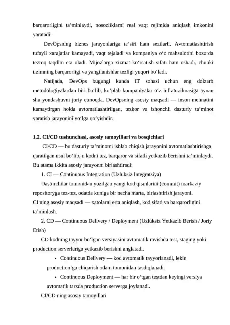 CI/CD pipeline bilan avtomatlashtirilgan veb ilova ishlab chiqish 4