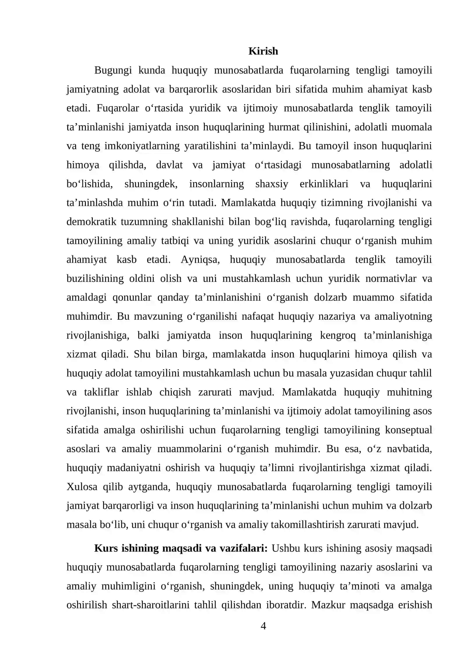 Huquqiy munosabatlarda fuqarolarning tengligi tamoyili 4