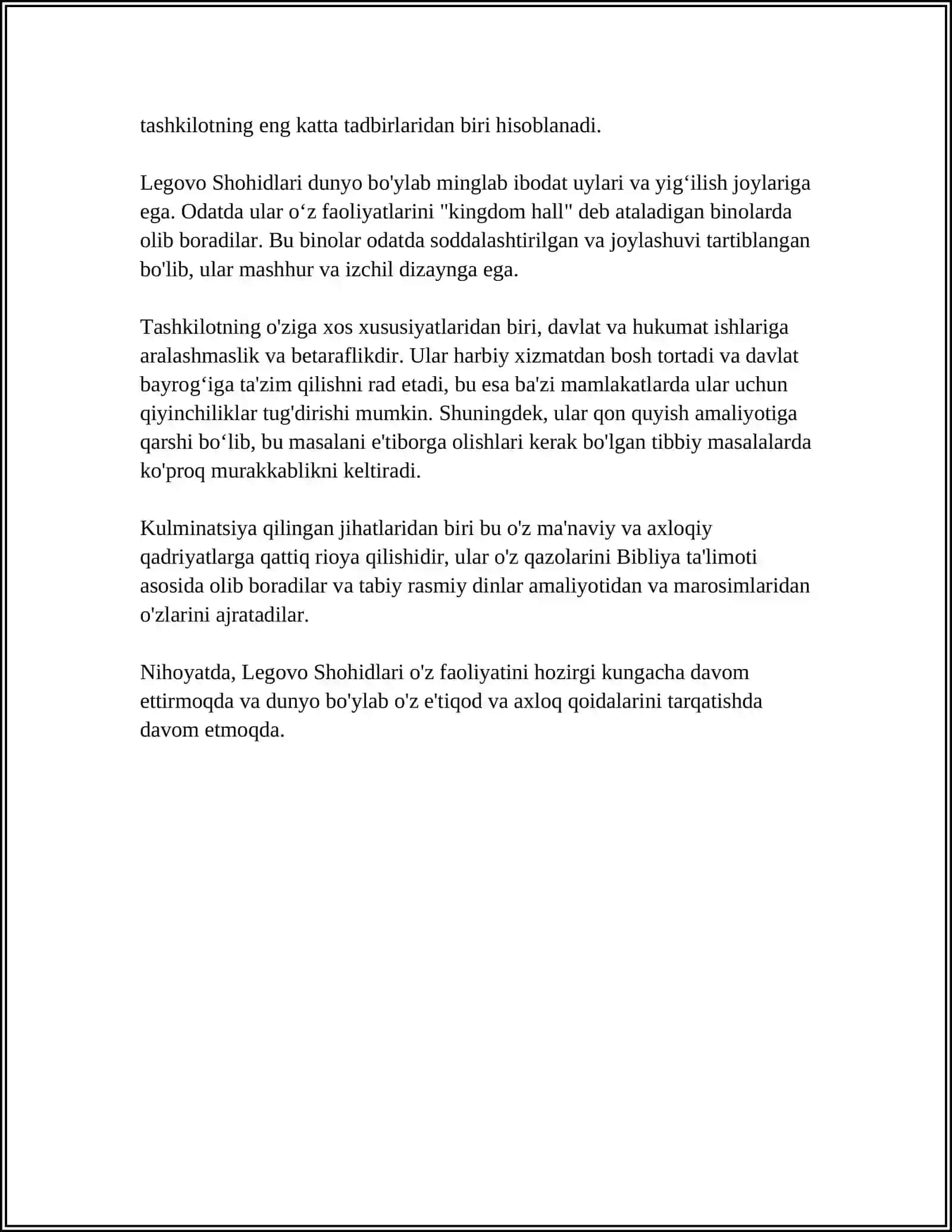 LEGOVO SHOHIDLARI QANDAY TASHKILOT? 4