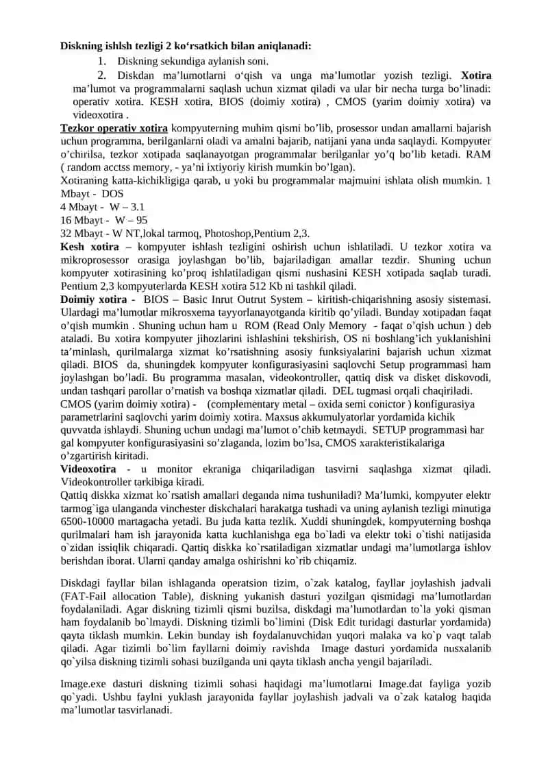 Zamonaviy kompyuterlar va ularning arxitekturasi 4