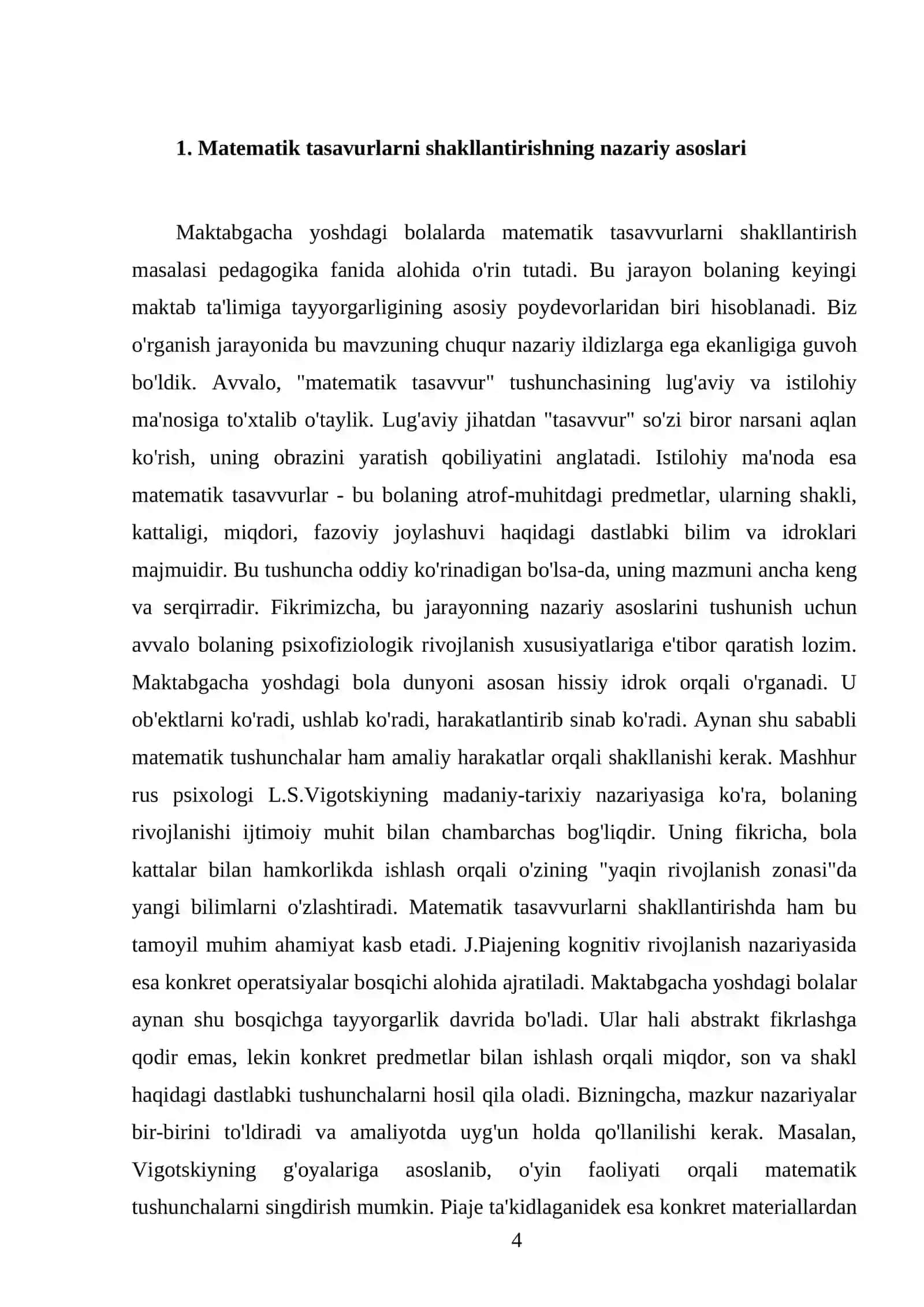 Maktabgacha yoshdagi bolalarda matematik tasavurlarini shakllantirish metodikasi 4