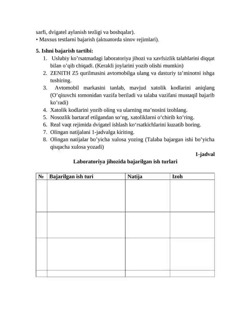 UNIVERSAL VOSITALAR BILAN TRANSPORT VOSITALARINI DIAGNOSTIKALASH 4