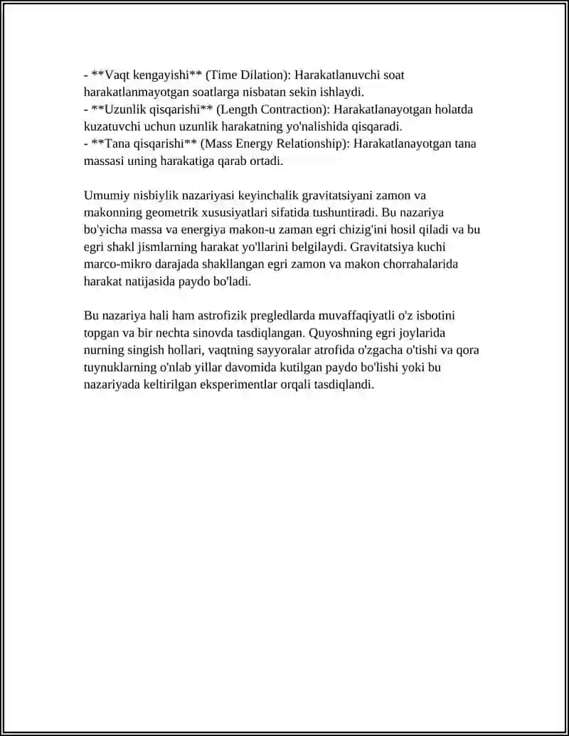 Nisbiylik nazariyasi elementlari 4