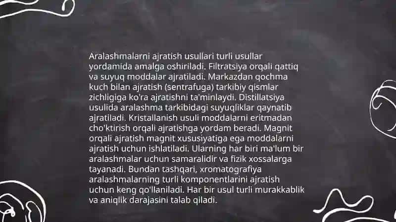 Murakkab tarkibli aralashma tarkibini aniqlash 4