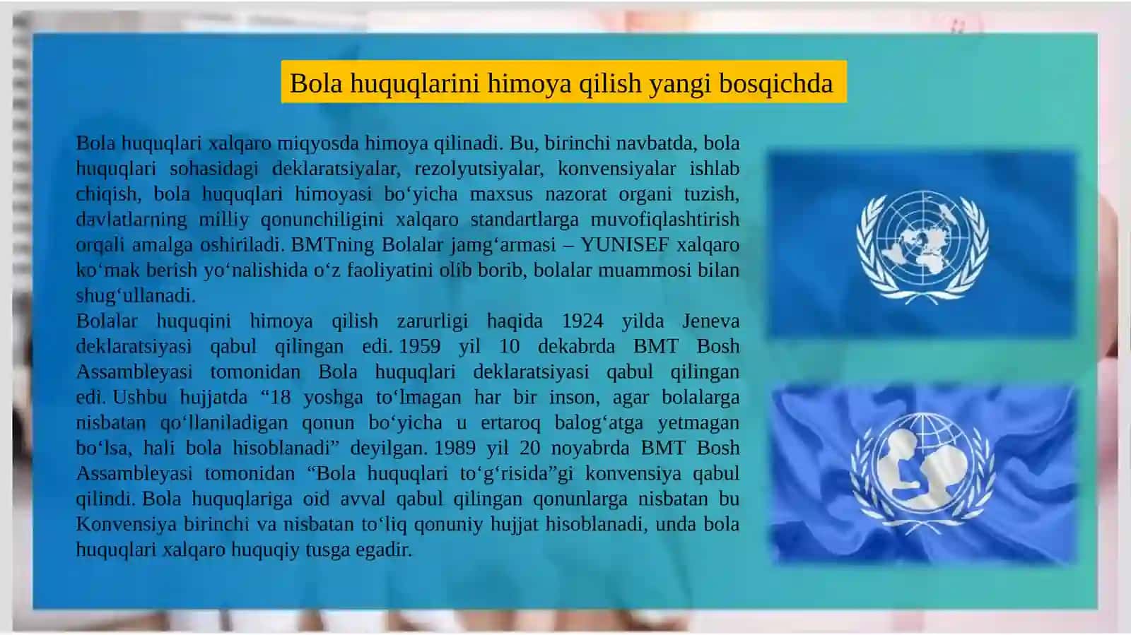 BOLA HUQUQLARINI TA’MINLOVCHI HUQUQIY HUJJATLAR 4