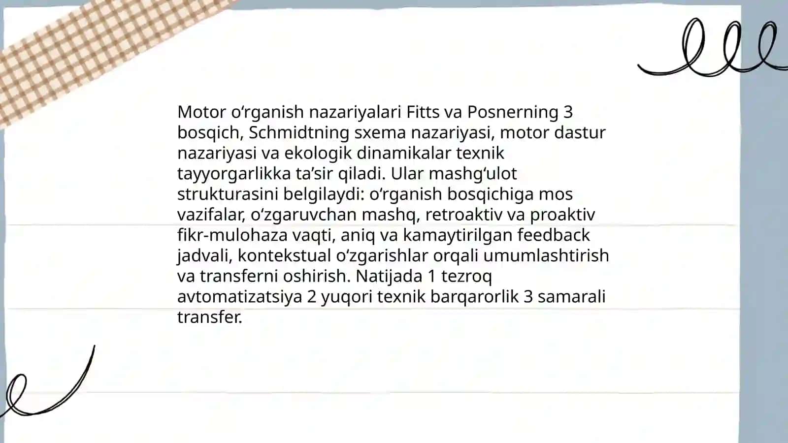 Sportchining texnik tayyorlashning psixologik asoslari 4
